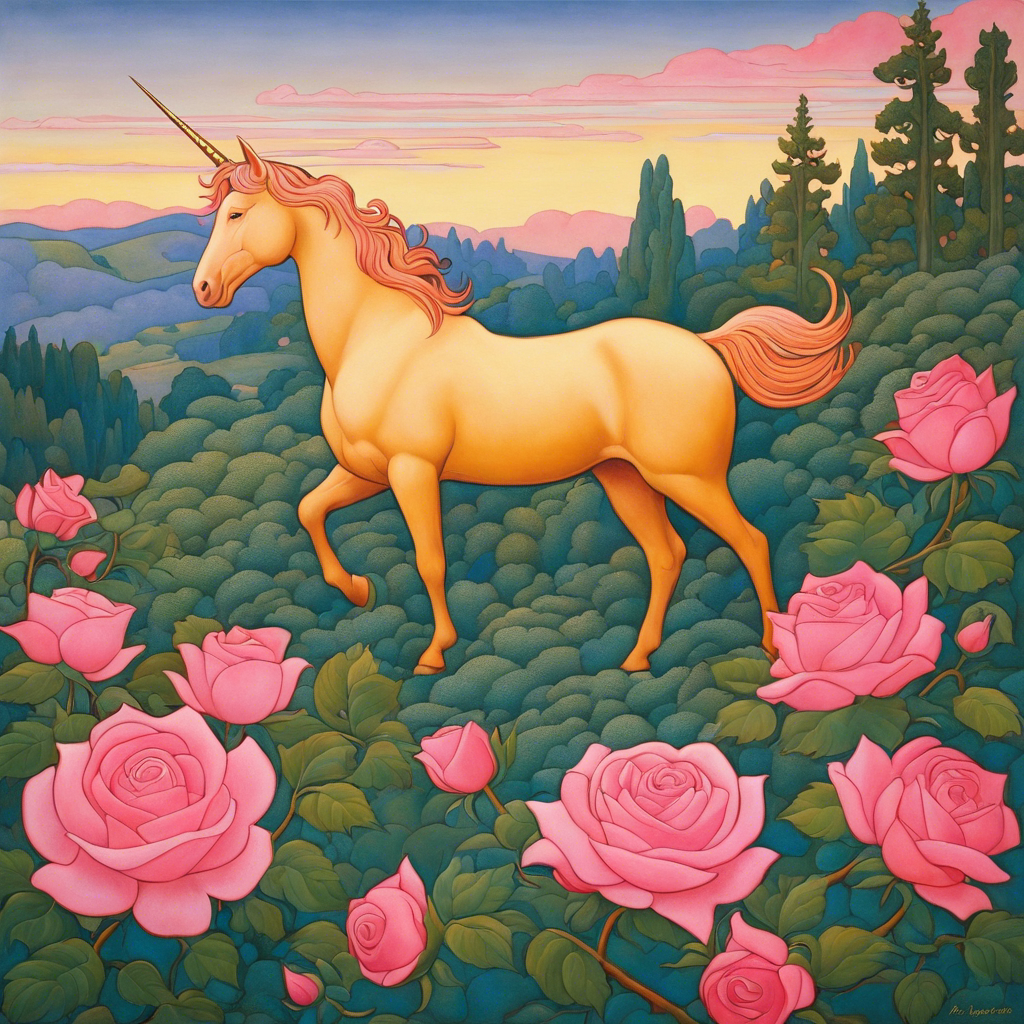 T-Shirt - Paul Ranson, Pink Unicorn, Pink unicorn - 2197391854