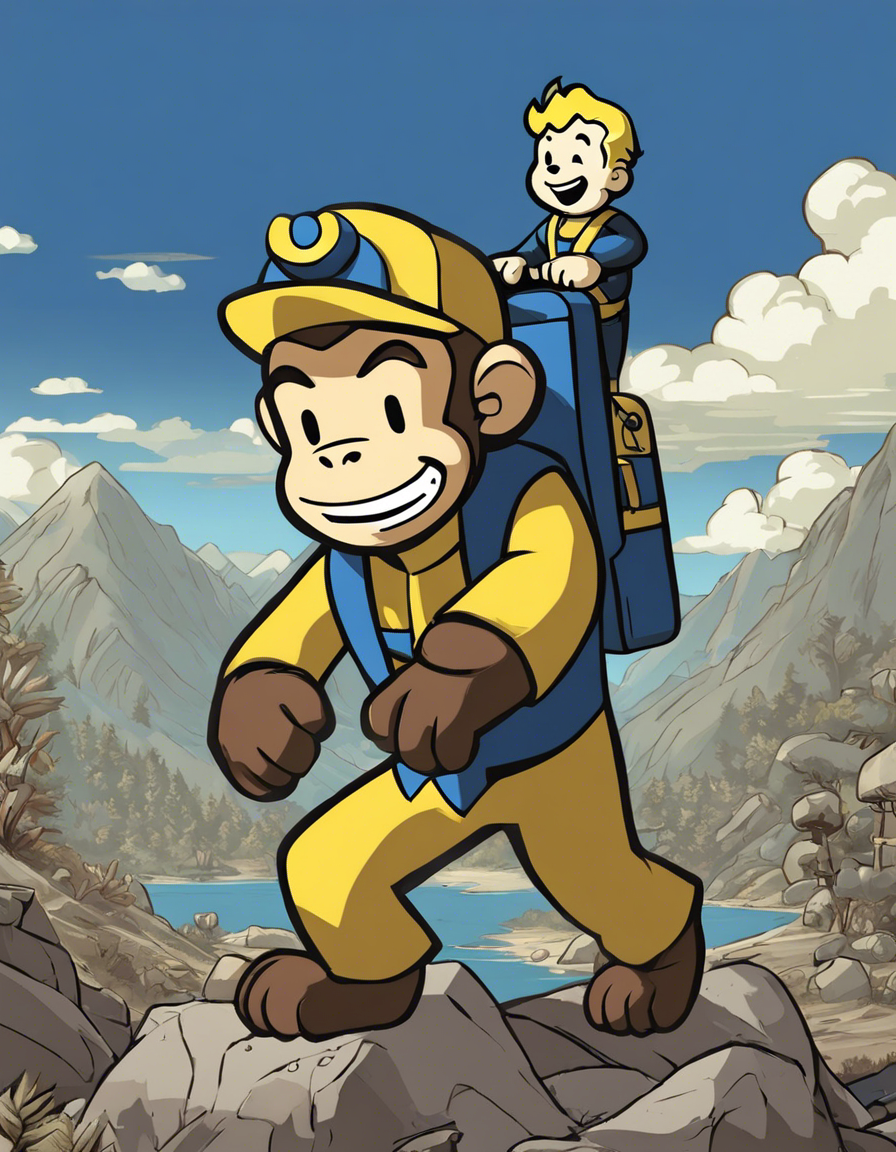 T-Shirt - Fallout atmosphere (video game), Monkey - 3535481988