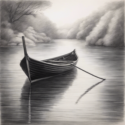 Tote bag - Pencil drawing, Boat - 2885986585