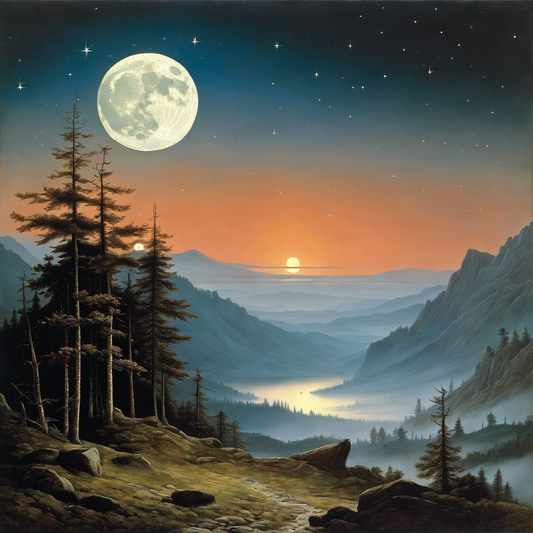 Image - Mesmerizing landscapes invoking spiritual introspection, Moon and starry sky - 3743627154