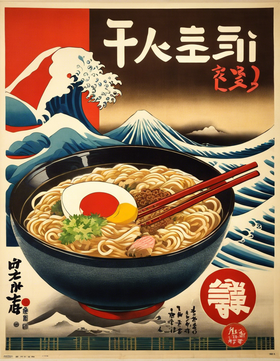 T-Shirt - Japanese vintage poster, Ramen - 745011885