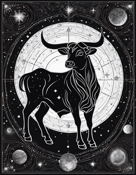 Image - Constellations beautiful drawing, black background, Astrology, Taurus sign - 2178827303