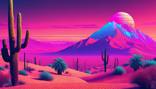 Image - Vaporwave, dramatic desert - 3910847522