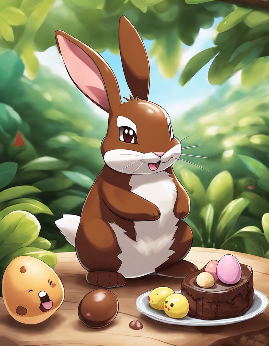 Image - Pokémon , rabbit with chocolate egg - 1141031381