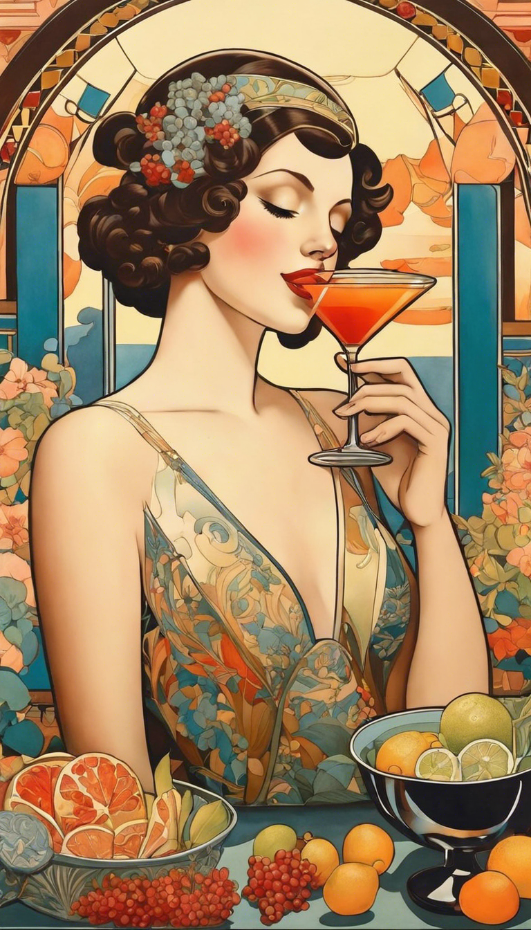 Image - Danish feminist Art Nouveau painting, Cocktail - 2579959205