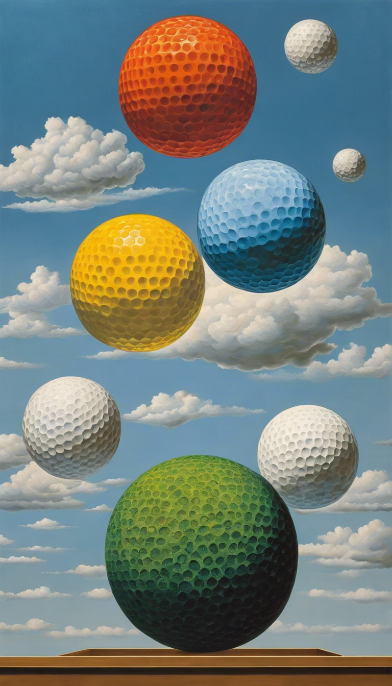 T-Shirt - Surréalisme belge, Golf balls - 1181868019