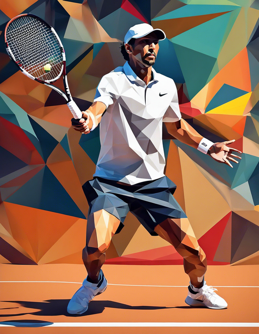 Image - Low polygon, Tennis player - 128082634