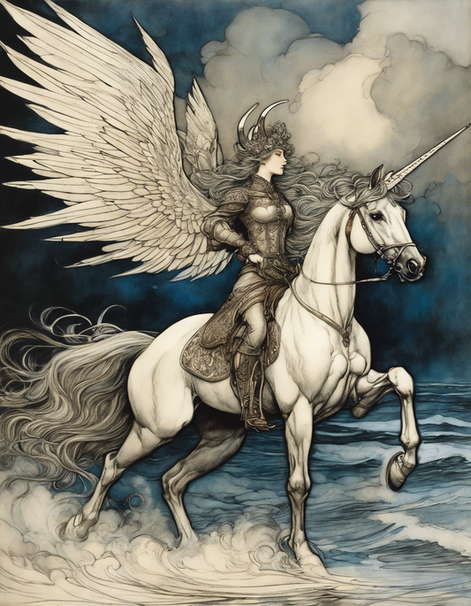 Image - Enchanted illustration with fantastical themes, Unicorn - 844284776