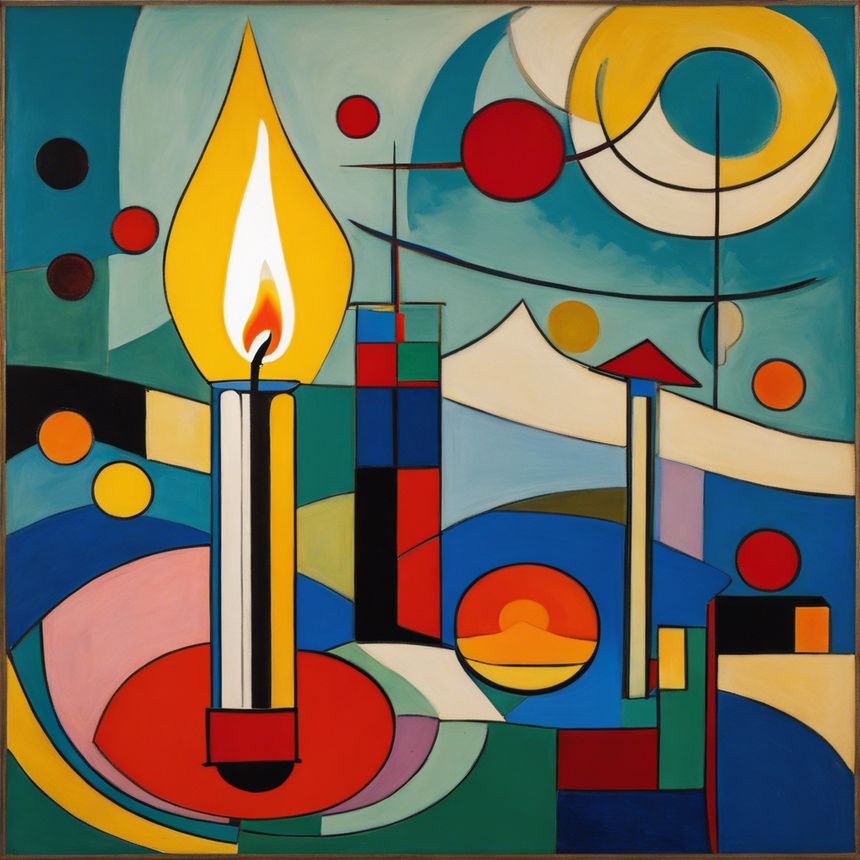 Image - Geometric abstract art, Candle - 972237641