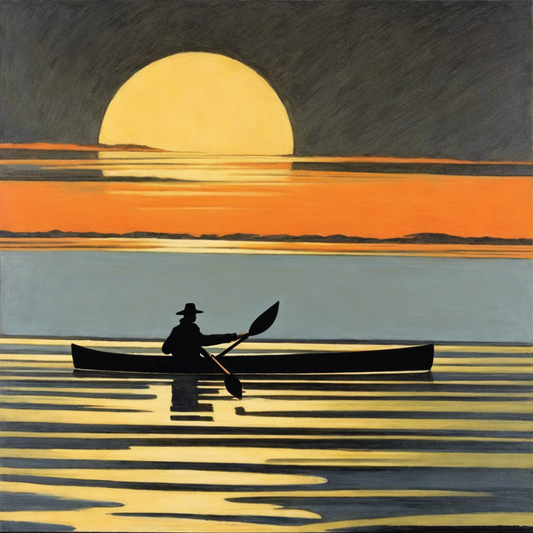 Image - Belgian symbolism with haunting solitude, man in kayak - 2073688938