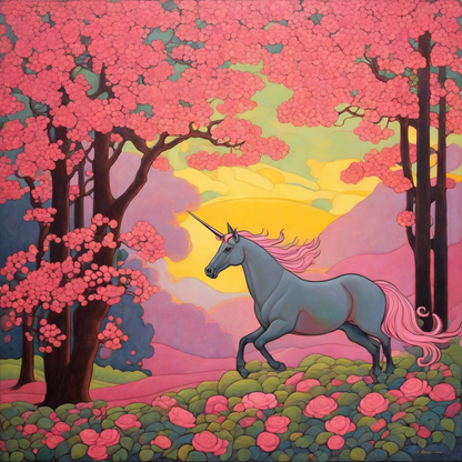 Tote bag - Paul Ranson, Pink unicorn - 2188245025