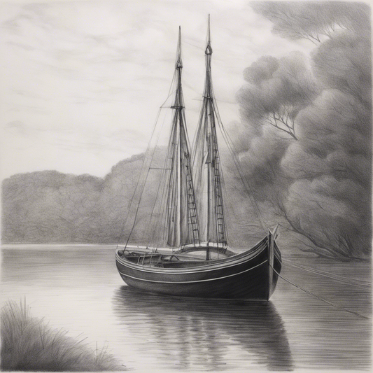 Image - Pencil drawing, Boat - 776066494