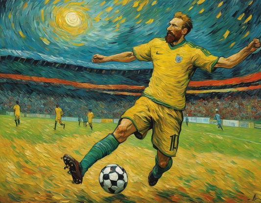 Image - Painting capturing the passionate turbulence of nature and human emotion, Soccer - 3332079756