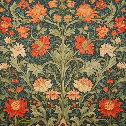 Image - Motifs, floral decoration of 19th century English crafts, Flower Venice - 1611981763