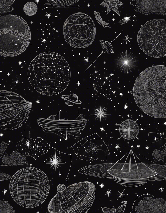 Image - Constellations beautiful drawing, black background, Astrology, the scales - 2461382252