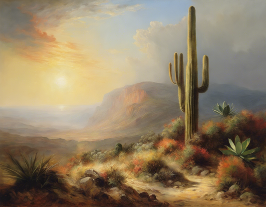 Image - Jeu tumultueux de lumière et d'atmosphère, évoquant puissance et beauté éthérée, Cactus - 1805111264