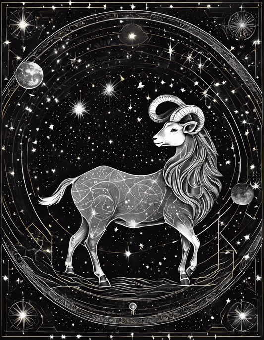 Image - Constellations beautiful drawing, black background, Astrology, Aries sign - 3993773605