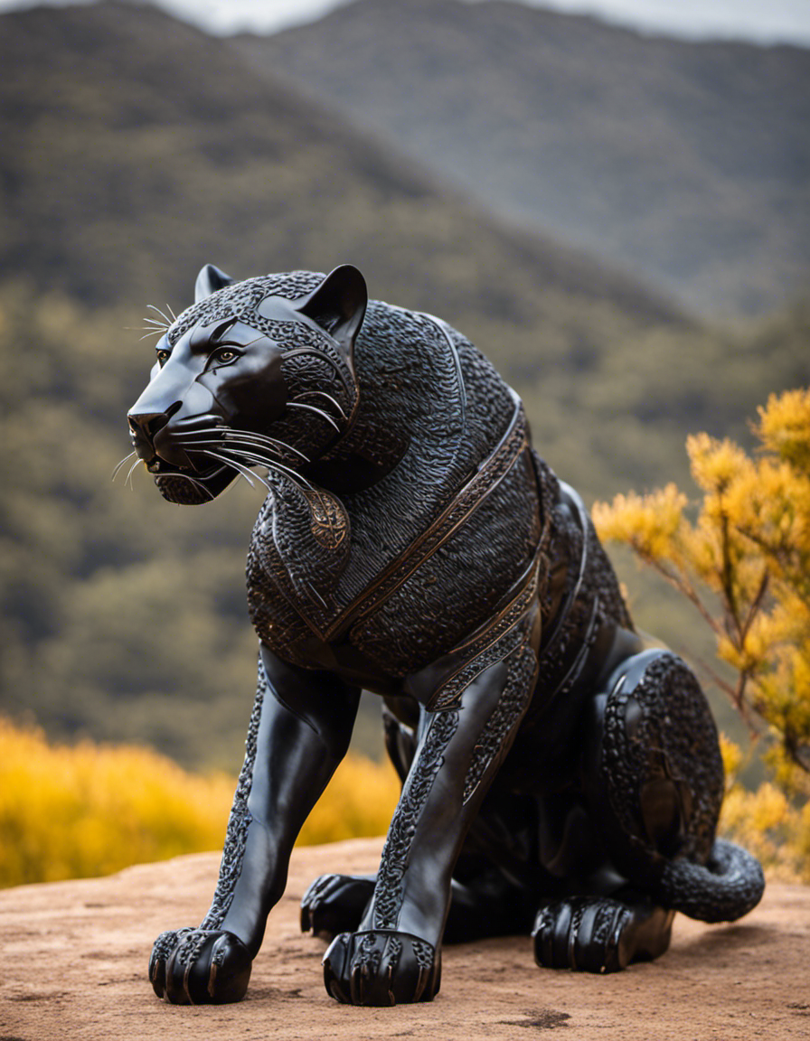 T-Shirt - African art (sculpture), a black panther animal - 2772429159