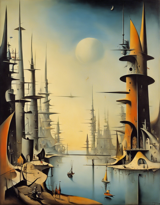 Image - Enigmatic surrealism, Futuristic city - 3860830110