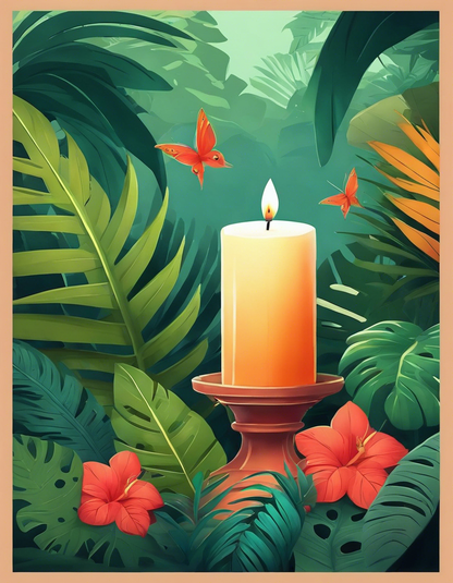 T-Shirt - Tropical Jungle, Candle - 247442800