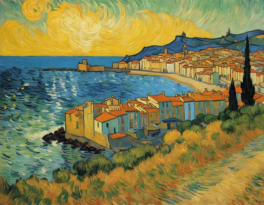 Image - Painting capturing the passionate turbulence of nature and human emotion, Collioure - 3060866836