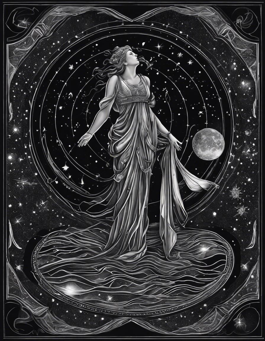 Image - Constellations beautiful drawing, black background, Astrology, Aquarius, the Water bearer - 3710183016